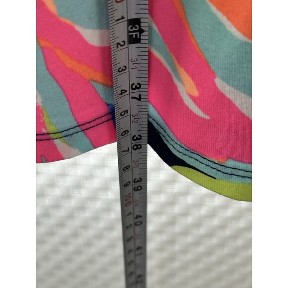 Lily Pulitzer Fleur Dress Navy Travelers Palm Size XL 14 16 - Picture 9 of 10